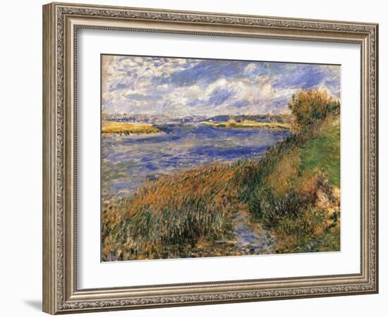 Seine at Champrosay-Pierre-Auguste Renoir-Framed Art Print