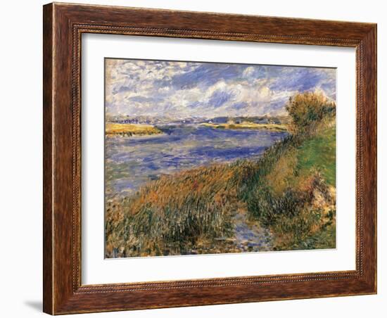 Seine at Champrosay-Pierre-Auguste Renoir-Framed Art Print