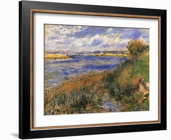 Seine at Champrosay-Pierre-Auguste Renoir-Framed Art Print