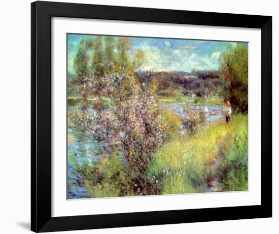 Seine At Chatou-Pierre-Auguste Renoir-Framed Art Print