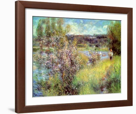 Seine At Chatou-Pierre-Auguste Renoir-Framed Art Print