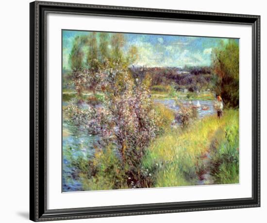 Seine At Chatou-Pierre-Auguste Renoir-Framed Art Print