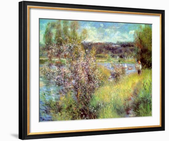 Seine At Chatou-Pierre-Auguste Renoir-Framed Art Print