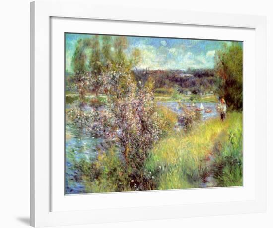 Seine At Chatou-Pierre-Auguste Renoir-Framed Art Print