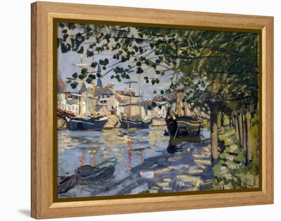 Seine at Rouen, 1872-Claude Monet-Framed Premier Image Canvas