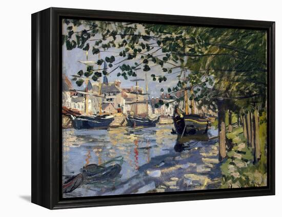 Seine at Rouen, 1872-Claude Monet-Framed Premier Image Canvas