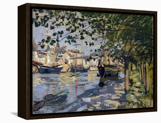 Seine at Rouen, 1872-Claude Monet-Framed Premier Image Canvas