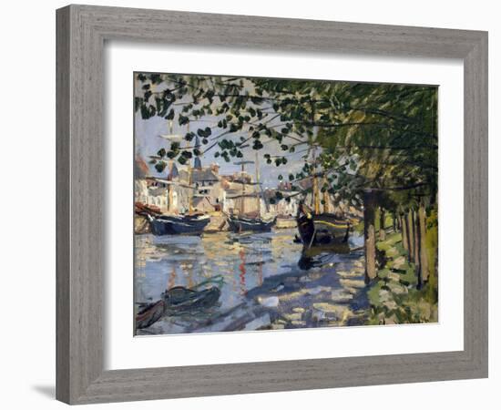 Seine at Rouen, 1872-Claude Monet-Framed Premium Giclee Print
