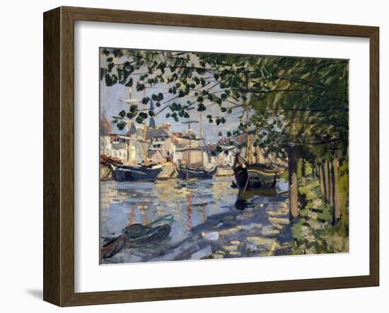 Seine at Rouen, 1872-Claude Monet-Framed Premium Giclee Print