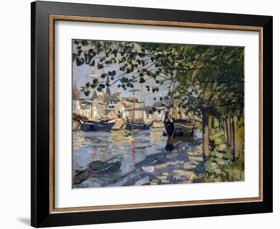 Seine at Rouen, 1872-Claude Monet-Framed Premium Giclee Print