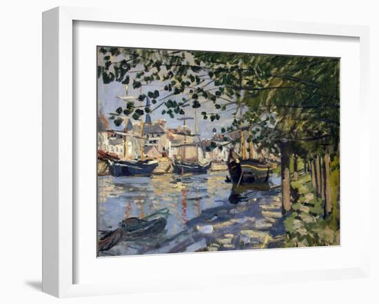 Seine at Rouen, 1872-Claude Monet-Framed Premium Giclee Print