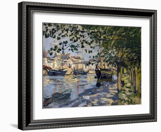 Seine at Rouen, 1872-Claude Monet-Framed Premium Giclee Print