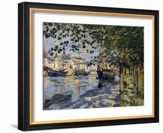 Seine at Rouen, 1872-Claude Monet-Framed Premium Giclee Print