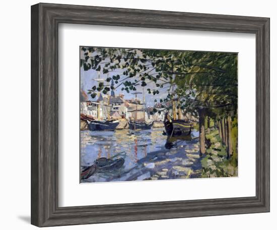 Seine at Rouen, 1872-Claude Monet-Framed Giclee Print