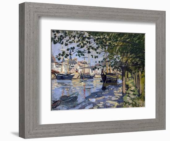 Seine at Rouen, 1872-Claude Monet-Framed Giclee Print