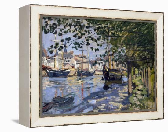 Seine at Rouen, 1872-Claude Monet-Framed Premier Image Canvas