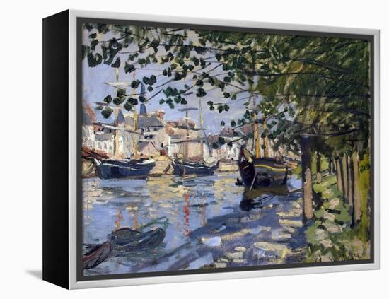 Seine at Rouen, 1872-Claude Monet-Framed Premier Image Canvas