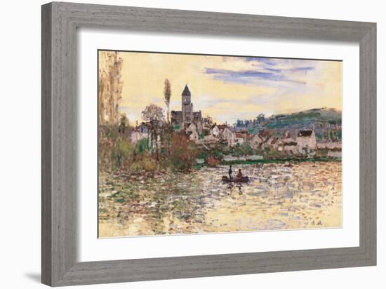 Seine at Vetheuil-Claude Monet-Framed Art Print