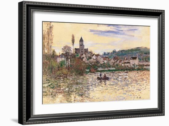 Seine at Vetheuil-Claude Monet-Framed Art Print