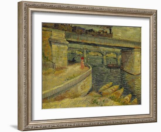 Seine Bridge Near Asnieres, 1887-Vincent van Gogh-Framed Giclee Print