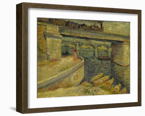 Seine Bridge Near Asnieres, 1887-Vincent van Gogh-Framed Giclee Print