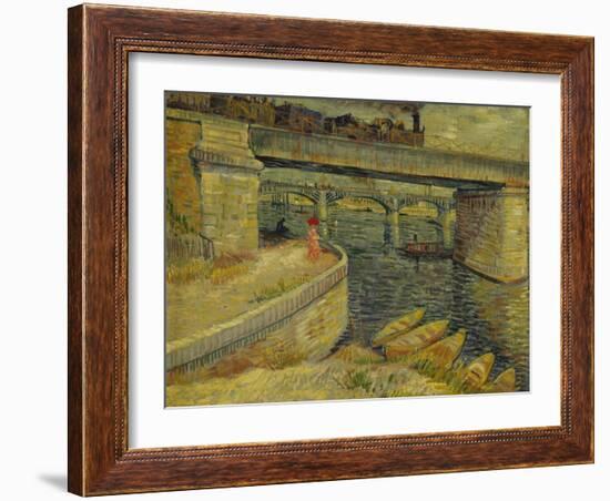 Seine Bridge Near Asnieres, 1887-Vincent van Gogh-Framed Giclee Print