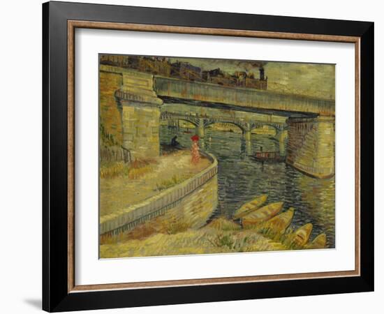 Seine Bridge Near Asnieres, 1887-Vincent van Gogh-Framed Giclee Print