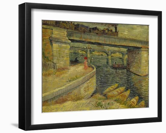 Seine Bridge Near Asnieres, 1887-Vincent van Gogh-Framed Giclee Print