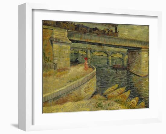 Seine Bridge Near Asnieres, 1887-Vincent van Gogh-Framed Giclee Print