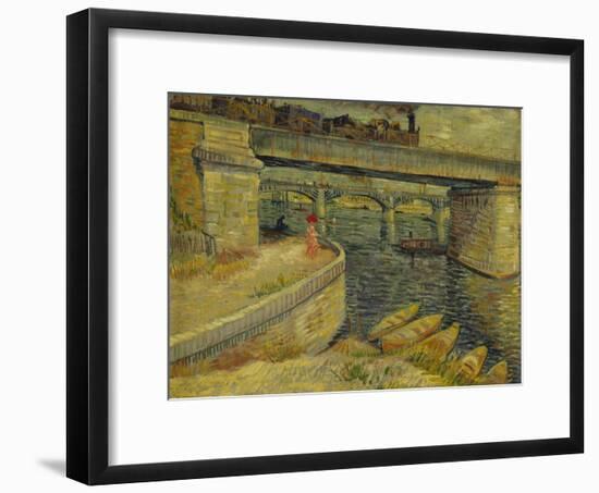Seine Bridge Near Asnieres, 1887-Vincent van Gogh-Framed Giclee Print