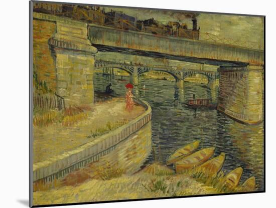 Seine Bridge Near Asnieres, 1887-Vincent van Gogh-Mounted Giclee Print