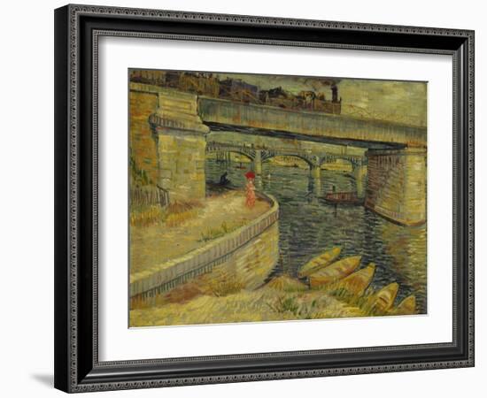 Seine Bridge Near Asnieres, 1887-Vincent van Gogh-Framed Giclee Print