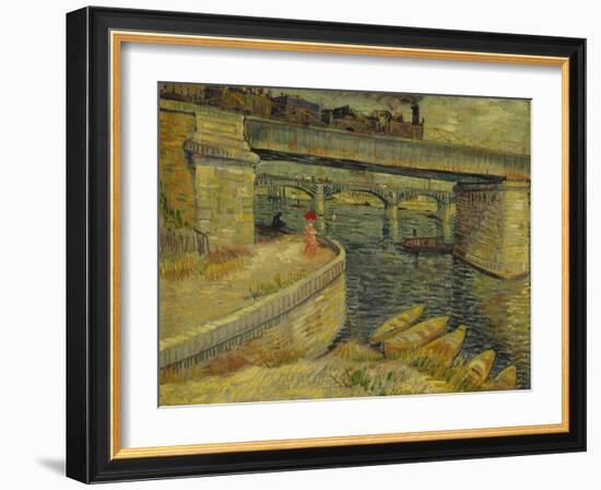 Seine Bridge Near Asnieres, 1887-Vincent van Gogh-Framed Giclee Print