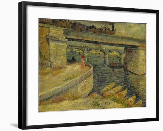 Seine Bridge Near Asnieres, 1887-Vincent van Gogh-Framed Giclee Print