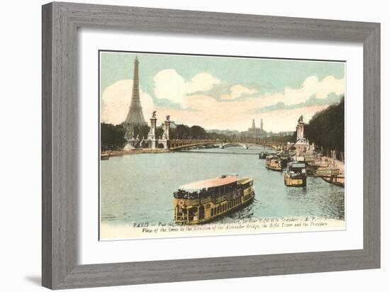 Seine, Eiffel Tower, Paris, France-null-Framed Art Print