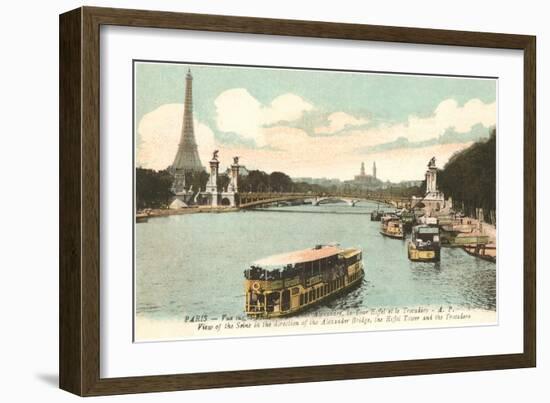 Seine, Eiffel Tower, Paris, France-null-Framed Art Print