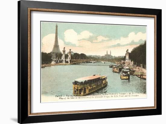 Seine, Eiffel Tower, Paris, France-null-Framed Art Print