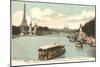 Seine, Eiffel Tower, Paris, France-null-Mounted Art Print