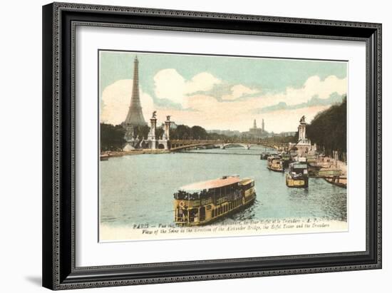 Seine, Eiffel Tower, Paris, France-null-Framed Art Print