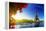 Seine in Paris with Eiffel Tower in Autumn Time-Iakov Kalinin-Framed Premier Image Canvas