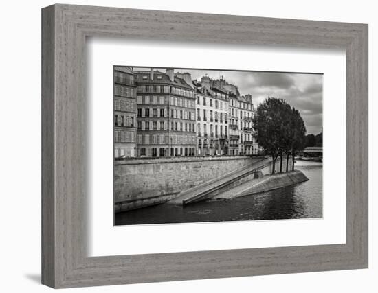 Seine River Bank on Ile Saint Louis, Paris, France-Francois Roux-Framed Photographic Print