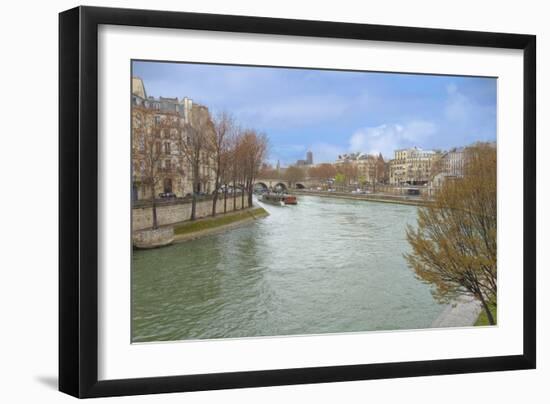 Seine River In Paris Center-Cora Niele-Framed Giclee Print