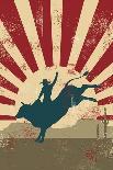 Grunge Rodeo Poster,Vector-Seita-Art Print