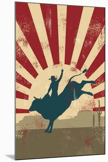 'Grunge Rodeo Poster,Vector' Mounted Art Print - Seita | Art.com