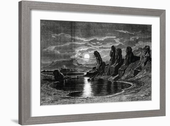 Sekhmet Statues at Temple of Mut at Karnak-null-Framed Giclee Print