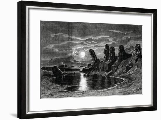 Sekhmet Statues at Temple of Mut at Karnak-null-Framed Giclee Print