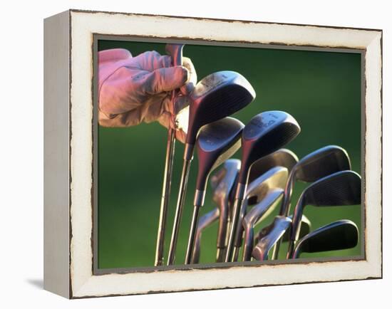 Selecting Golf Club-Mitch Diamond-Framed Premier Image Canvas