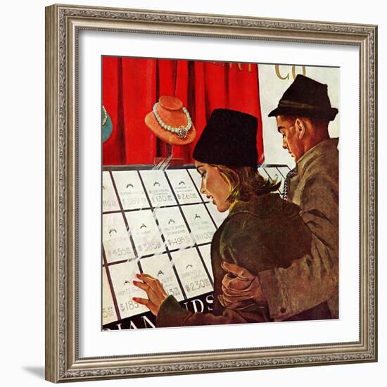 "Selecting the Ring," February 11, 1961-George Hughes-Framed Giclee Print