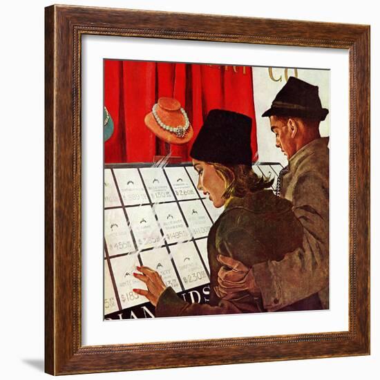 "Selecting the Ring," February 11, 1961-George Hughes-Framed Giclee Print
