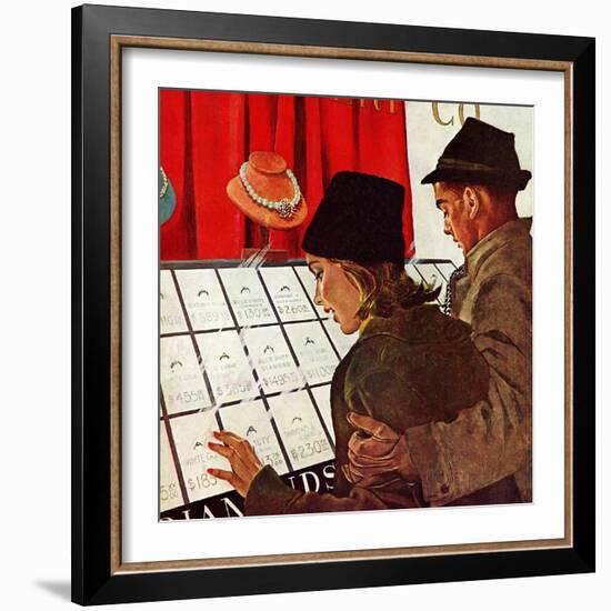 "Selecting the Ring," February 11, 1961-George Hughes-Framed Giclee Print